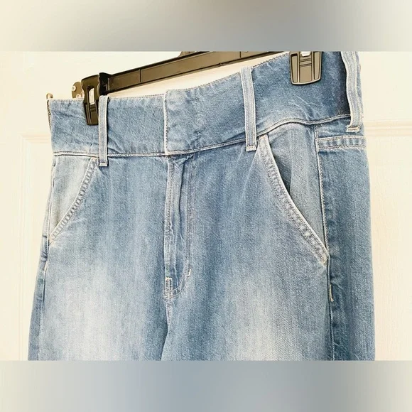 Veronica Beard: Taylor Relaxed Wide Leg High Rise blue Jeans Sz 27, 100% Cotton - Picture 5 of 16